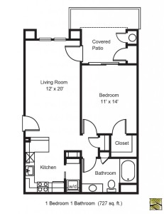 1Bed / 1 Bath