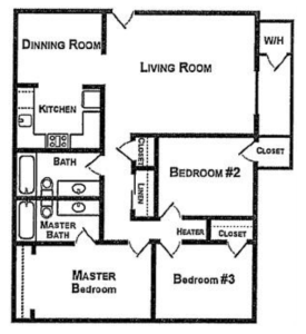 Sandpiper 3 bed : 2 bath