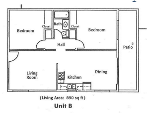 The Village 2 bed / 1 bath