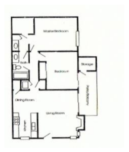 Tradewind 2 bed : 1 bath